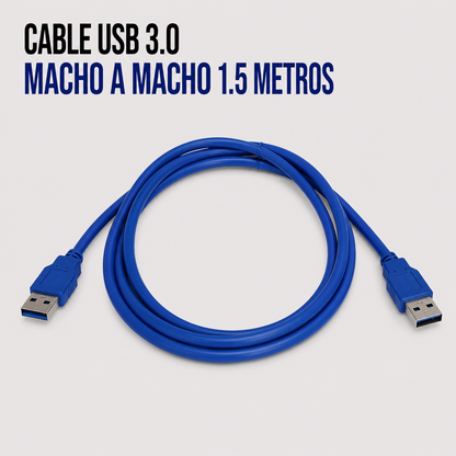 Cable USB 3.0 Macho a Macho – 1.5 Metros