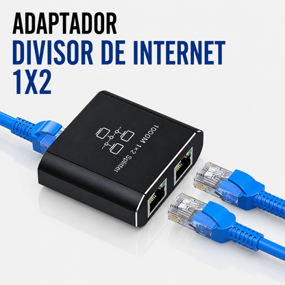 Adaptador Divisor de Internet RJ45 1x2