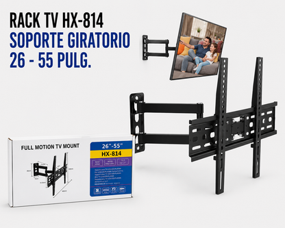 Rack TV HX-814 Soporte Giratorio para TV de 26" a 55"