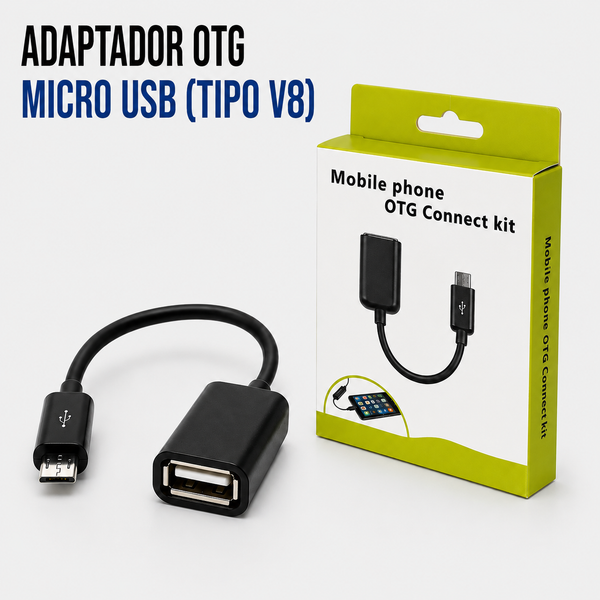 Adaptador OTG Micro USB (Tipo V8) a USB Hembra