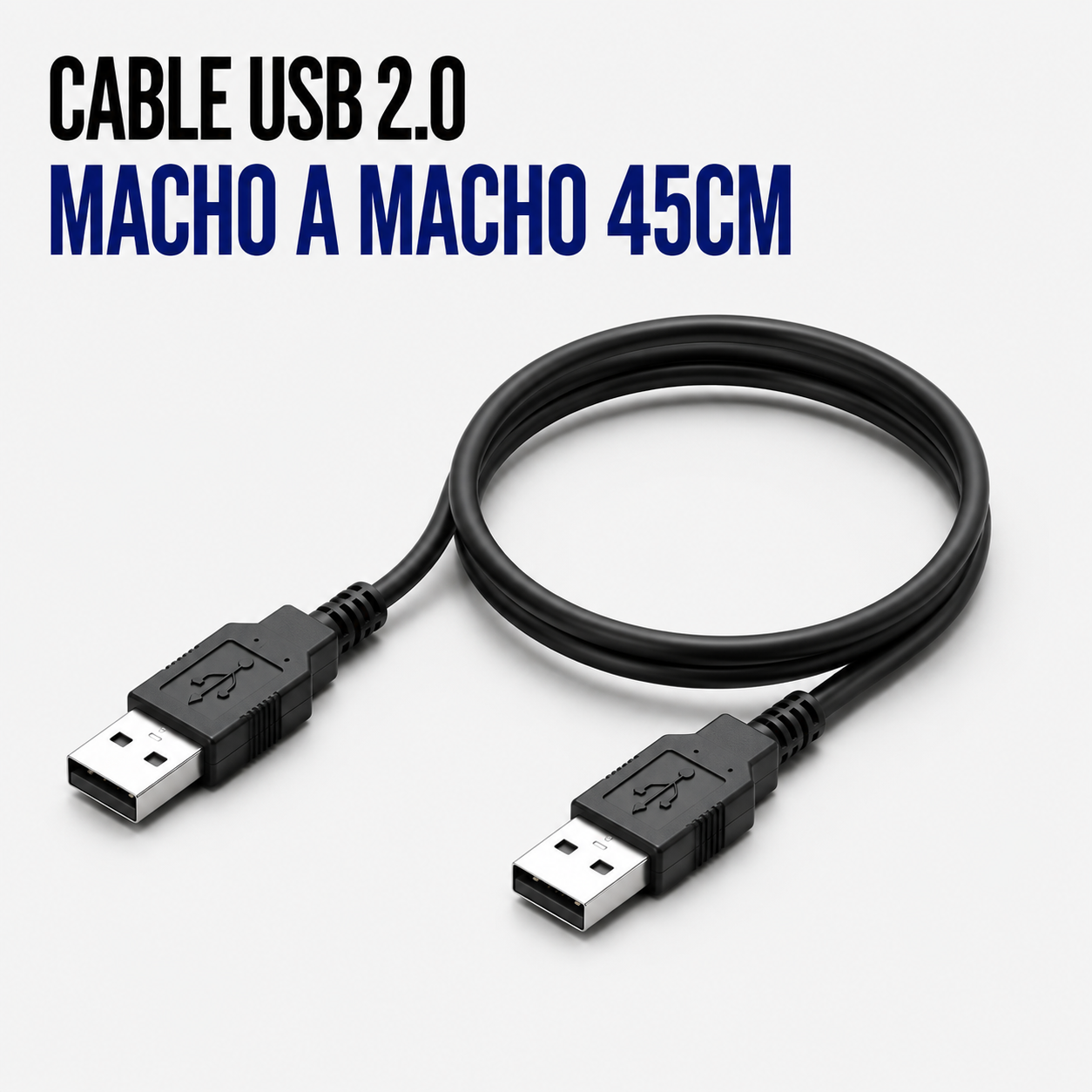 Cable USB 2.0 Macho a Macho – 45 cm