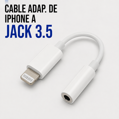 Cable Adaptador Lightning (iPhone) a Jack 3.5 mm