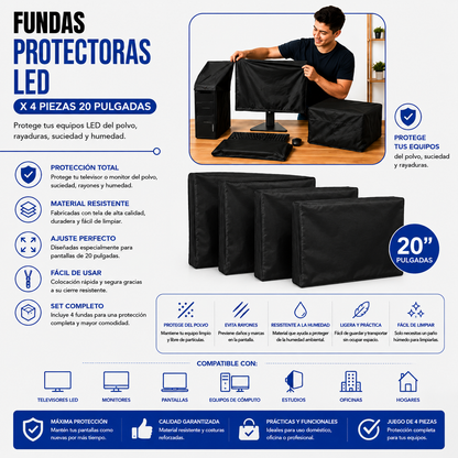 Fundas Protectoras para PC 4 Piezas – 20 Pulgadas
