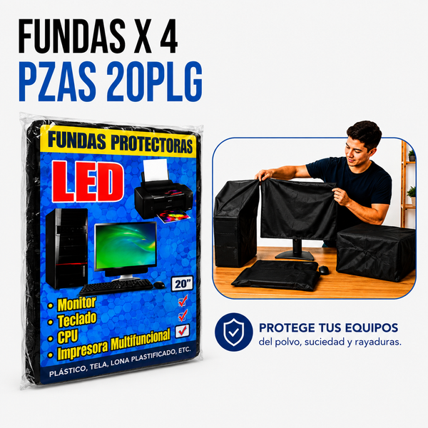 Fundas Protectoras para PC 4 Piezas – 20 Pulgadas