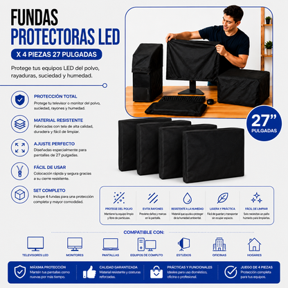 Fundas Protectoras para PC 4 Piezas – 27 Pulgadas