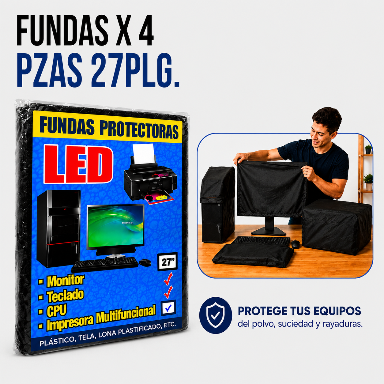 Fundas Protectoras para PC 4 Piezas – 27 Pulgadas