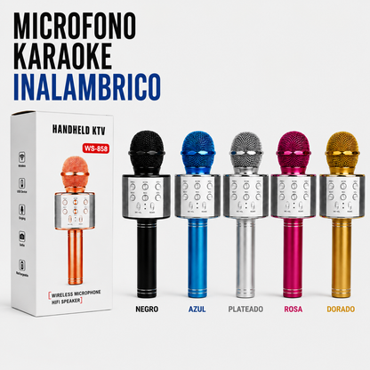 Micrófono Karaoke Inalámbrico Bluetooth WS-858