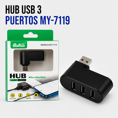 Hub USB de 3 Puertos MY-7119