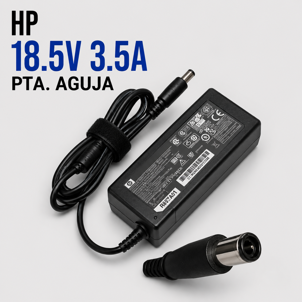Cargador para Laptop HP 18.5V 3.5A – Punta Aguja