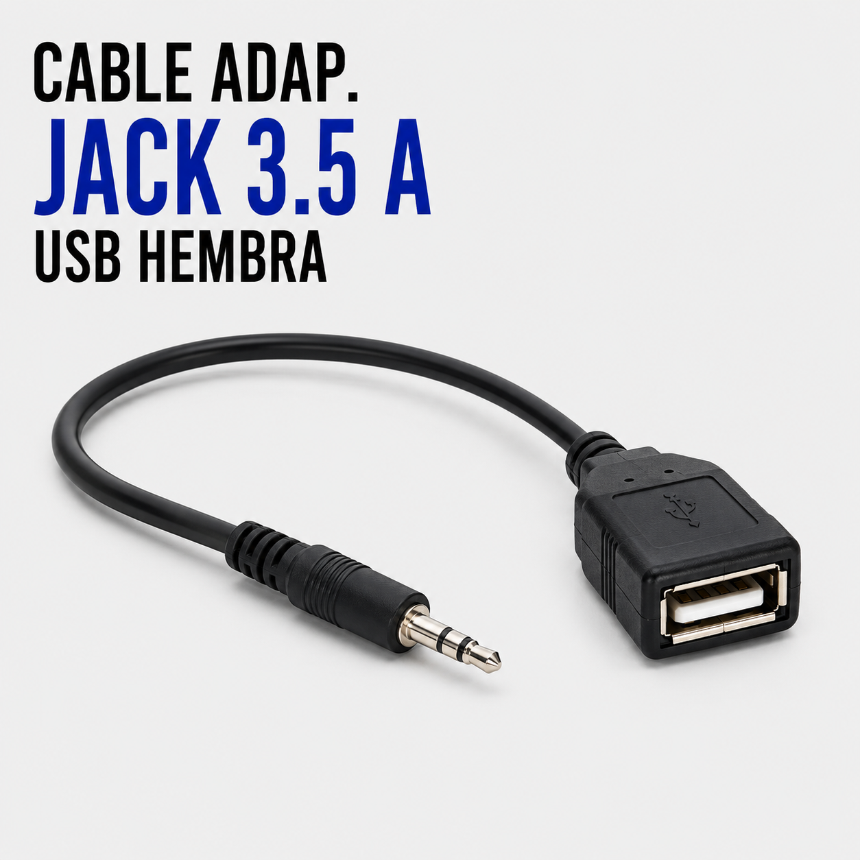Cable Adaptador Jack 3.5 mm a USB Hembra