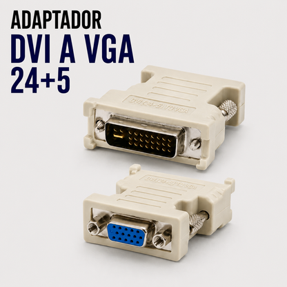 Adaptador DVI-I 24+5 Macho a VGA Hembra