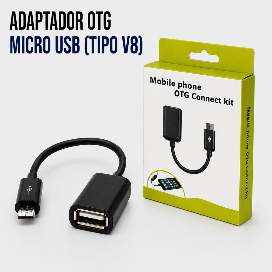 Adaptador OTG Micro USB (Tipo V8) a USB Hembra