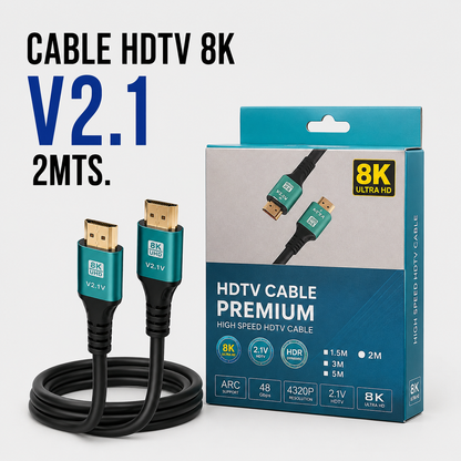 Cable HDMI 2.1 Ultra High Speed 8K – 2 Metros