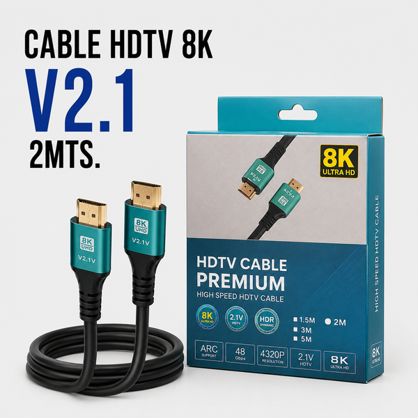 Cable HDMI 2.1 Ultra High Speed 8K – 2 Metros