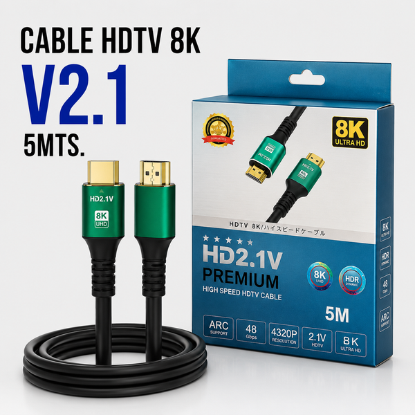 Cable HDMI 2.1 Ultra High Speed 8K – 5 Metros