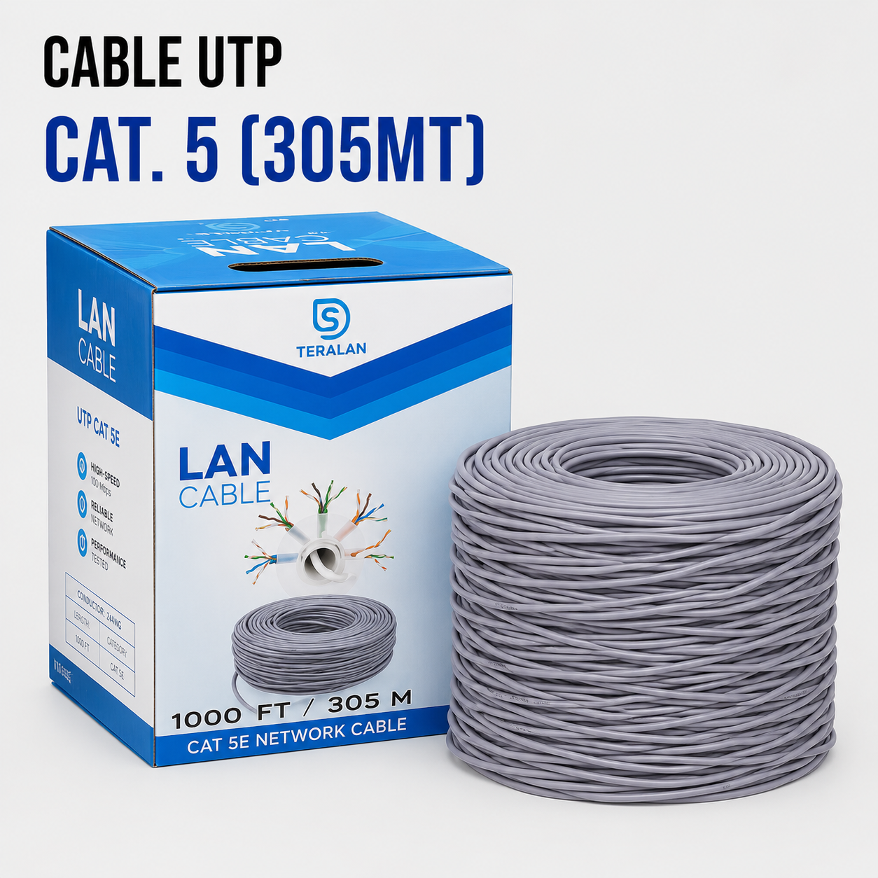 Cable UTP Categoría 5e – 305 Metros