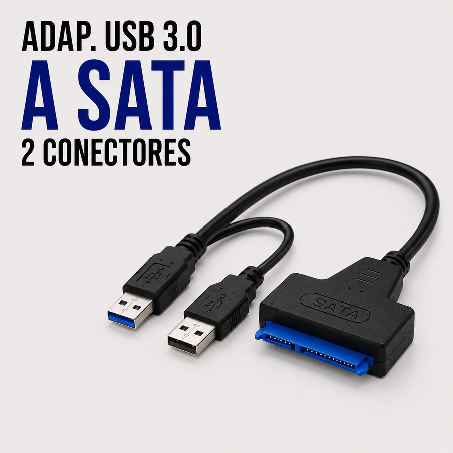 Adaptador USB 3.0 a SATA – 2 Conectores USB