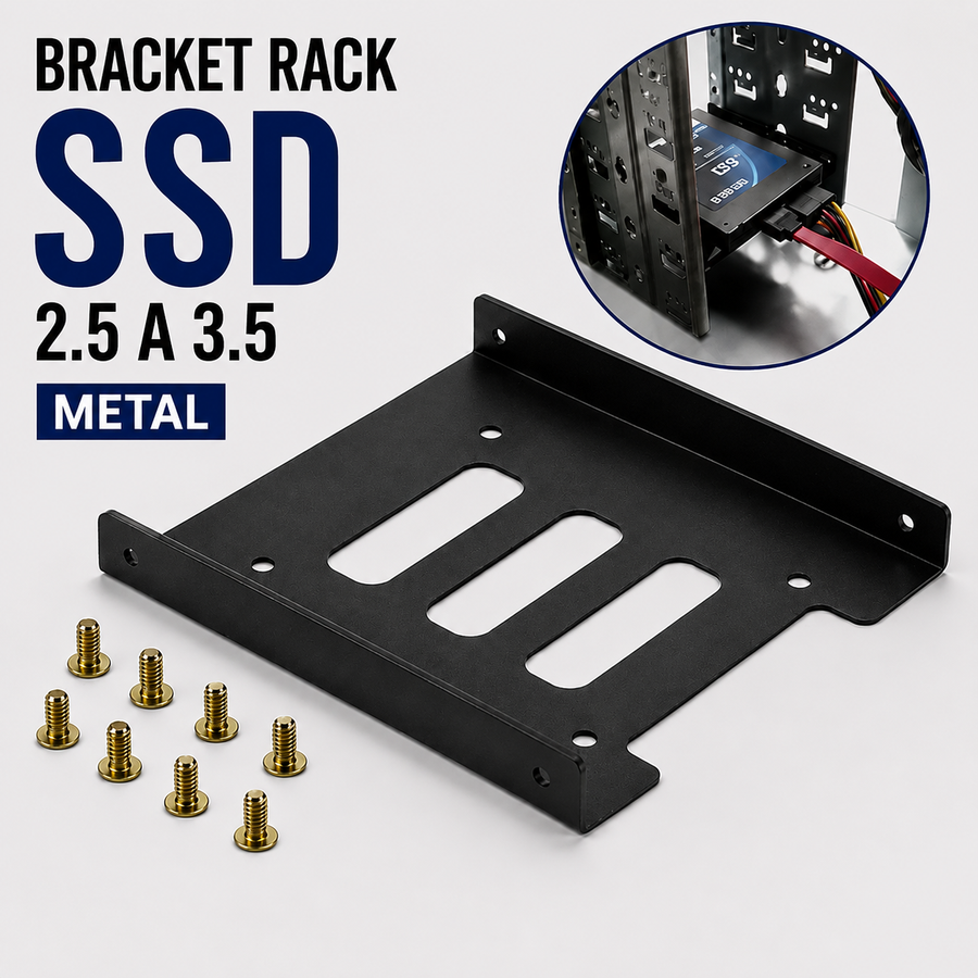 Bracket Metálico para SSD 2.5" a Bahía 3.5"