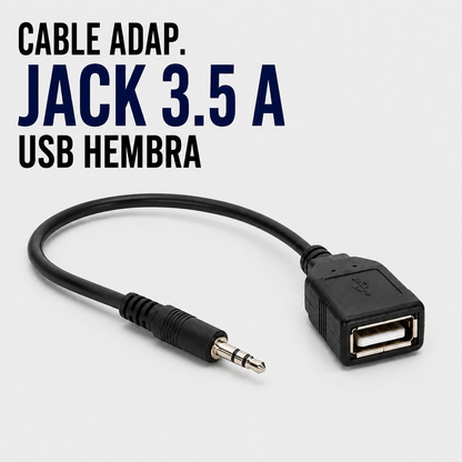 Cable Adaptador Jack 3.5 mm a USB Hembra