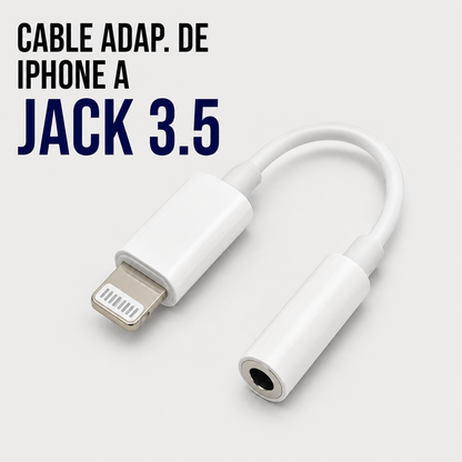Cable Adaptador Lightning (iPhone) a Jack 3.5 mm