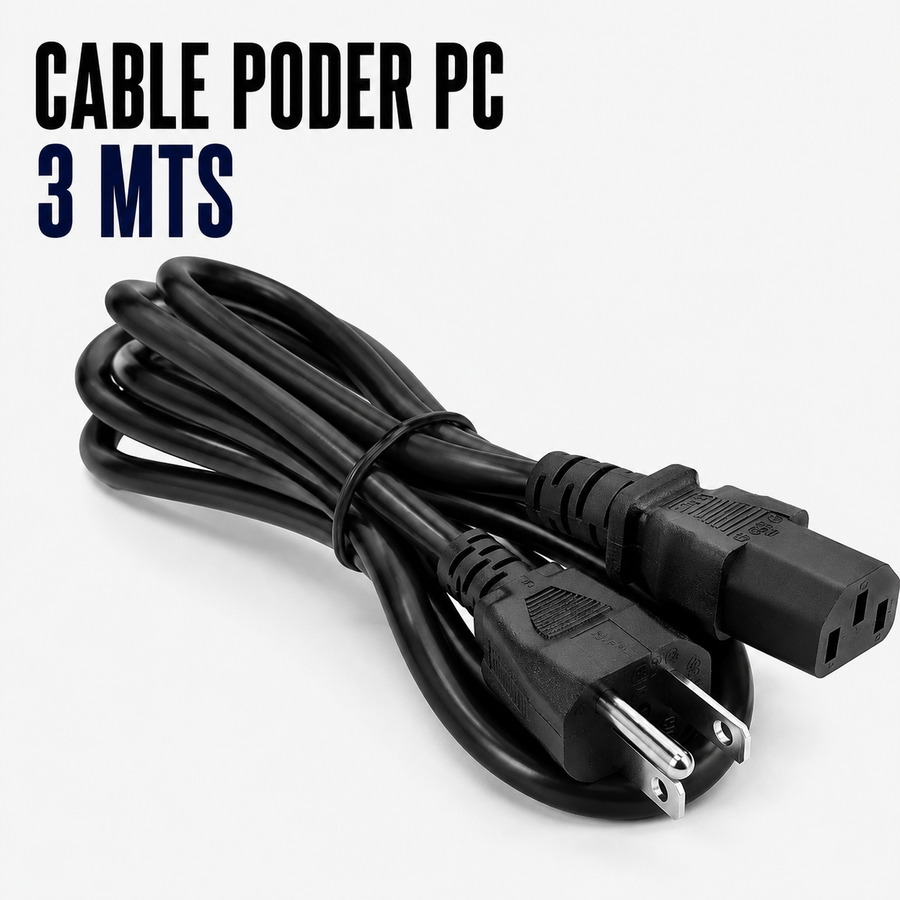 Cable de Poder para PC 3 Metros