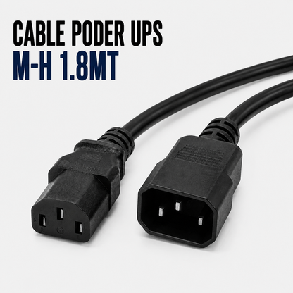 Cable de Poder UPS Macho a Hembra 1.8 Metros