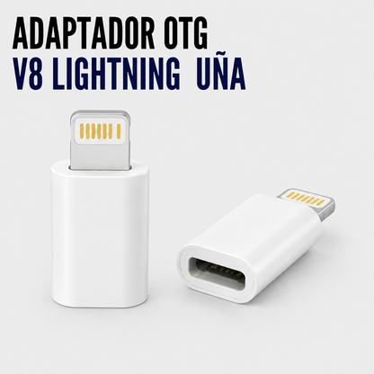 Adaptador OTG Micro USB (V8) Hembra a Lightning Macho