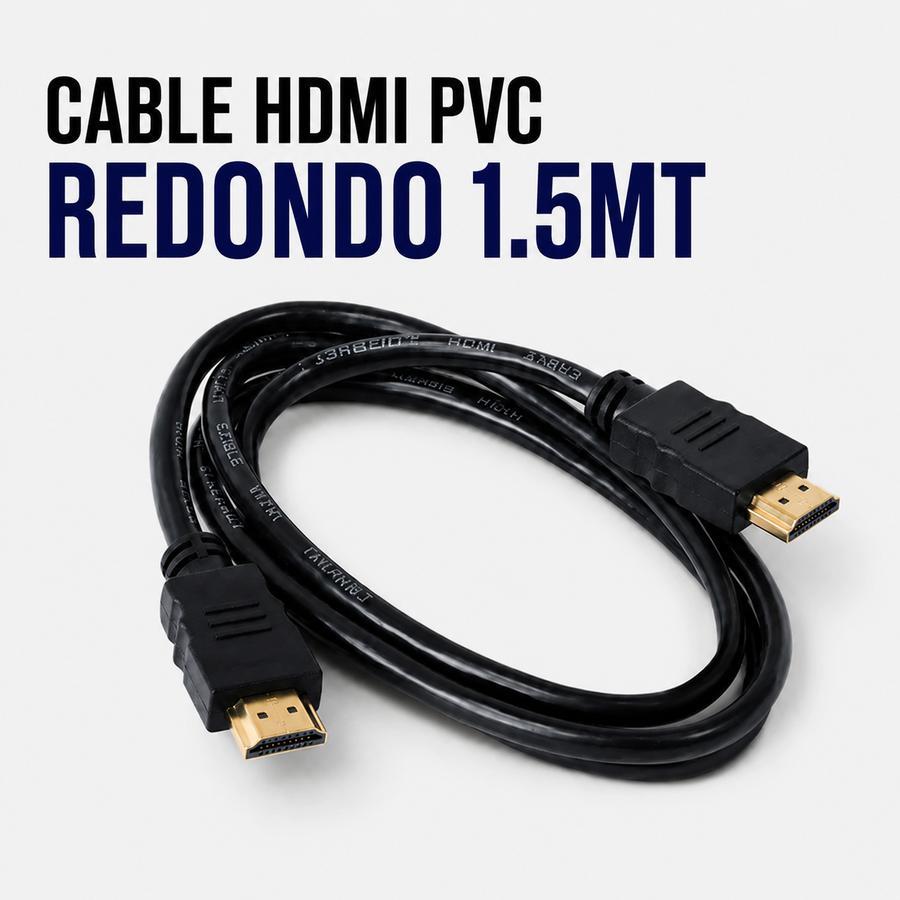 CABLE HDMI PVC REDONDO 1.5 METROS