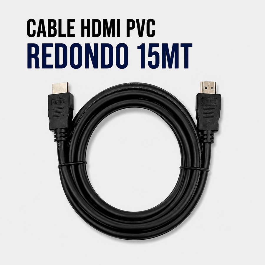 CABLE HDMI PVC REDONDO 15 METROS