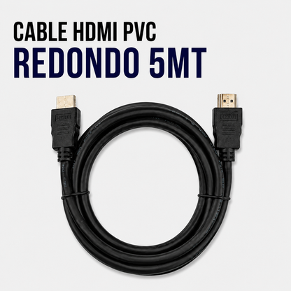 CABLE HDMI PVC REDONDO 5 METROS