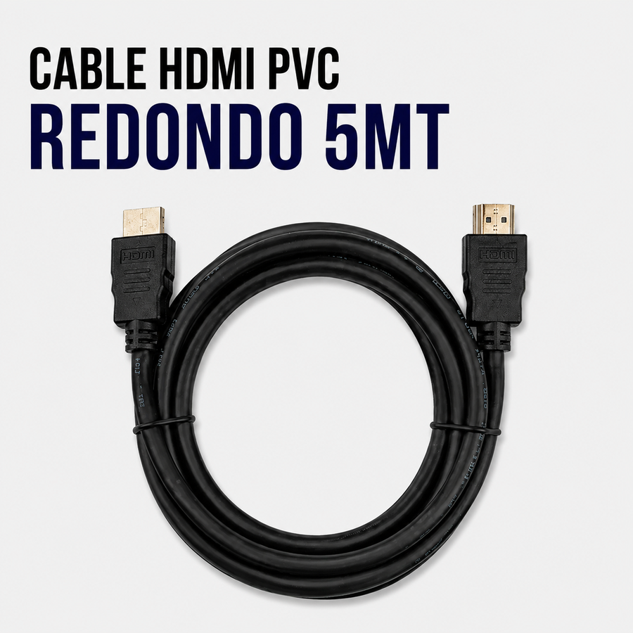 CABLE HDMI PVC REDONDO 5 METROS