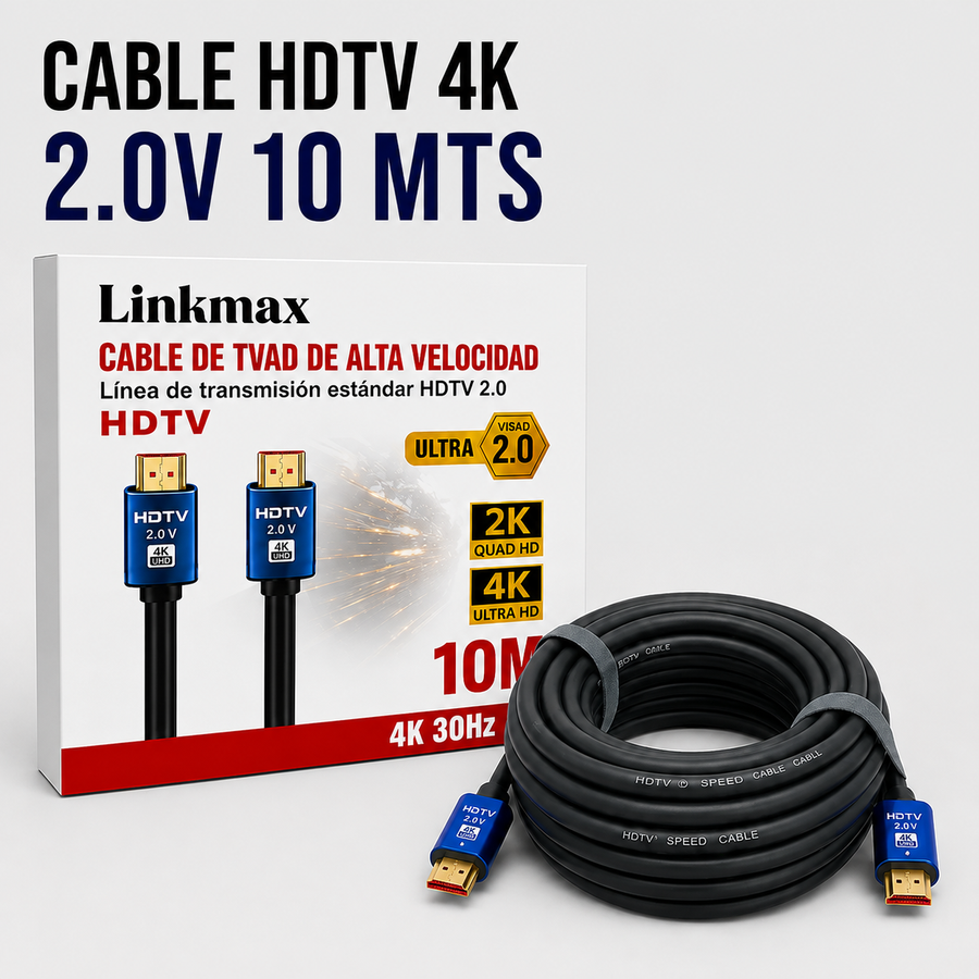 CABLE HDTV 4K HDMI 2.0V – 10 Metros