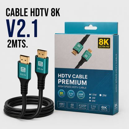 Cable HDMI 2.1 Ultra High Speed 8K – 2 Metros