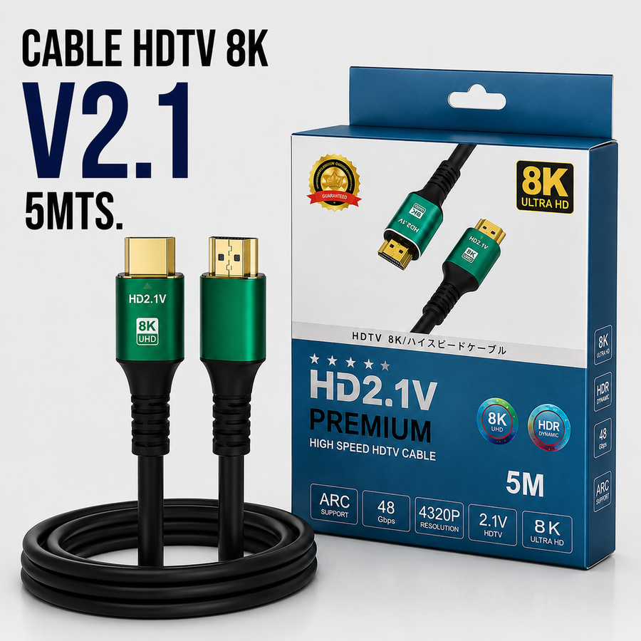 Cable HDMI 2.1 Ultra High Speed 8K – 5 Metros