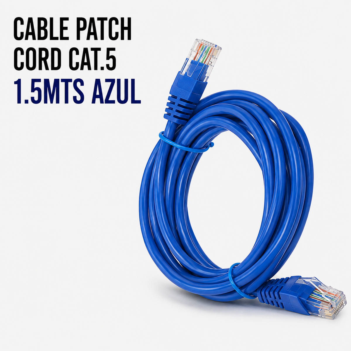 Cable Patch Cord CAT.5e 1.5 Metros Azul