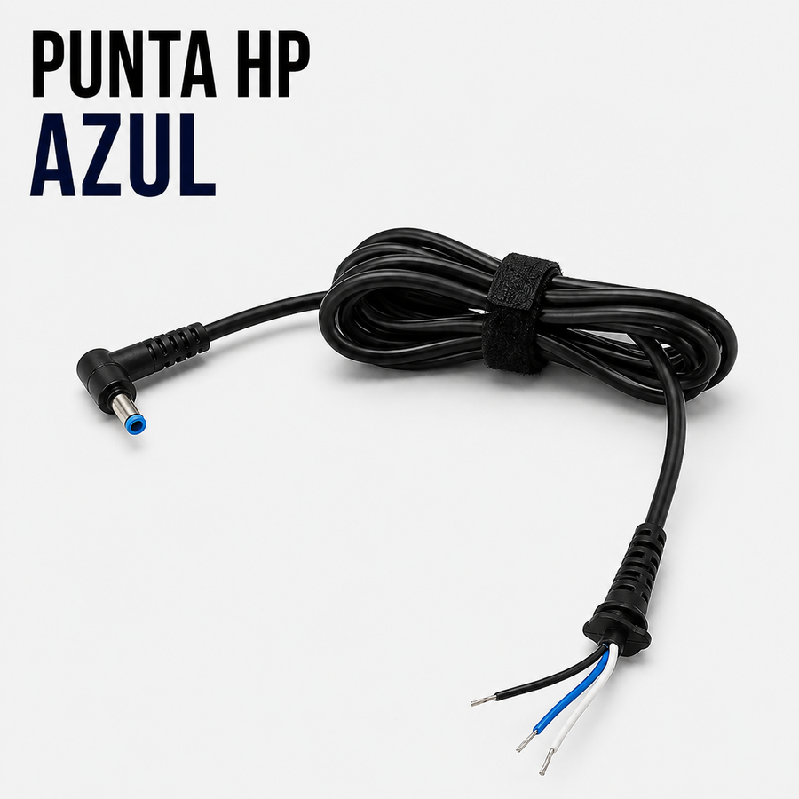 Cable de Repuesto con Punta HP Azul para Cargador de Laptop