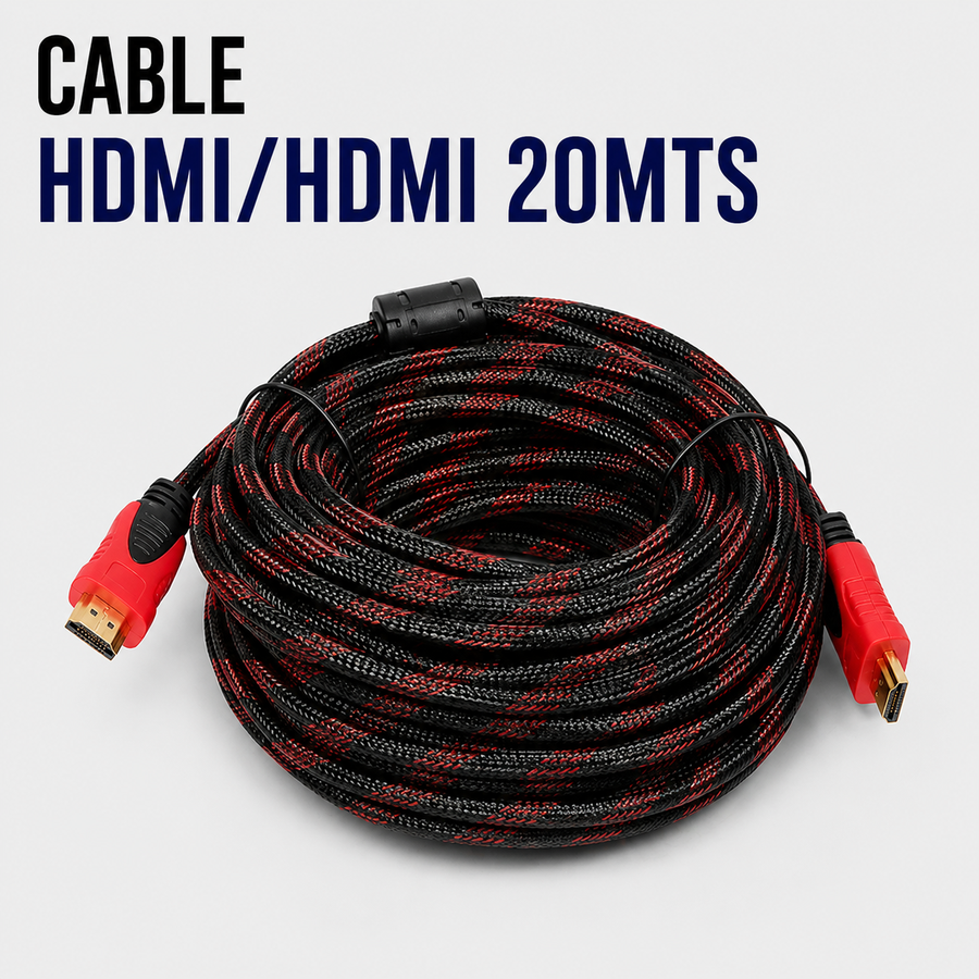 Cable HDMI a HDMI 20 Metros – Alta Velocidad para Audio y Video en Alta Definición