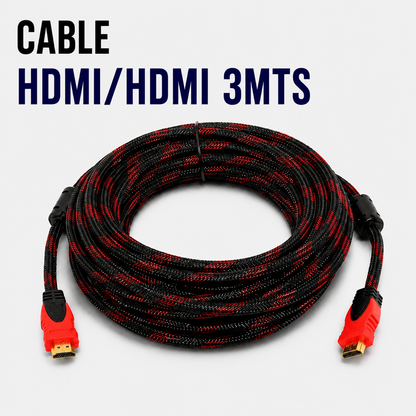 Cable HDMI a HDMI 3 Metros – Alta Velocidad para Audio y Video en Alta Definición
