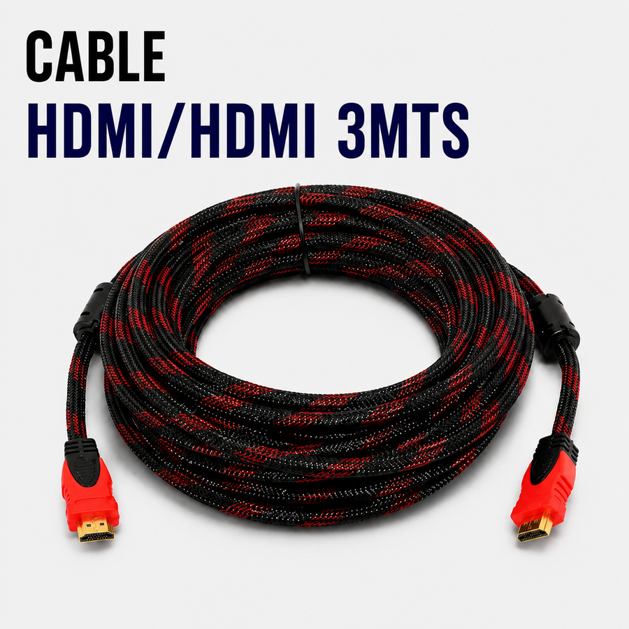 Cable HDMI a HDMI 3 Metros – Alta Velocidad para Audio y Video en Alta Definición