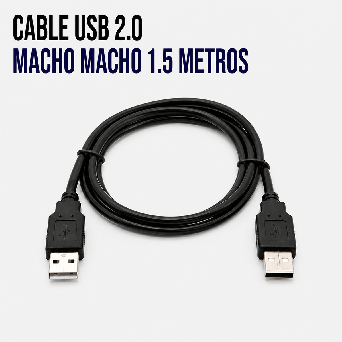 Cable USB 2.0 Macho a Macho – 1.5 Metros