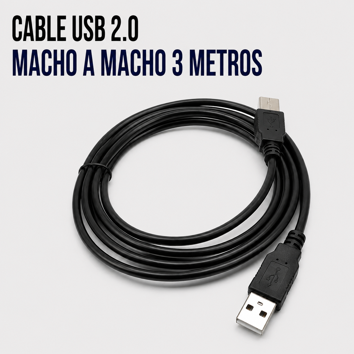 Cable USB 2.0 Macho a Macho – 3 Metros