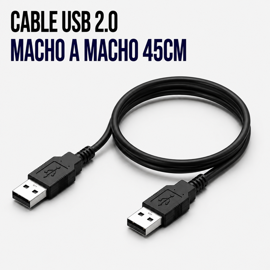 Cable USB 2.0 Macho a Macho – 45 cm