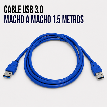 Cable USB 3.0 Macho a Macho – 1.5 Metros