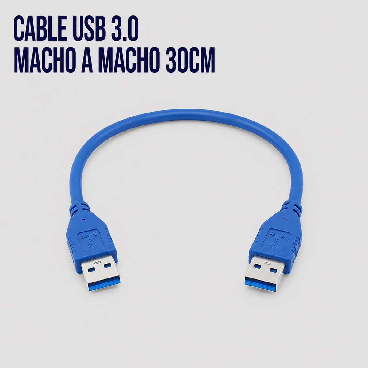 Cable USB 3.0 Macho a Macho – 30 cm
