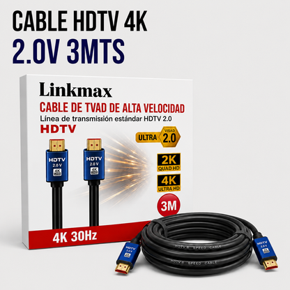 CABLES HDTV 4K HDMI 2.0V – 3 Metros