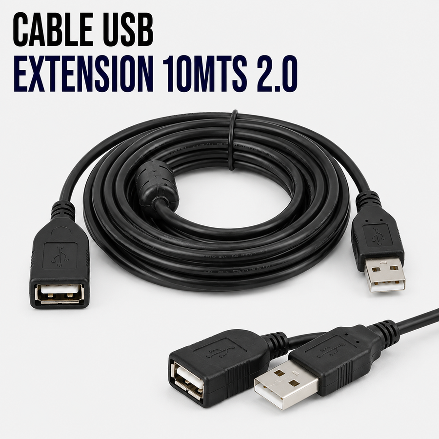 Cable USB Extensión 10 Metros USB 2.0