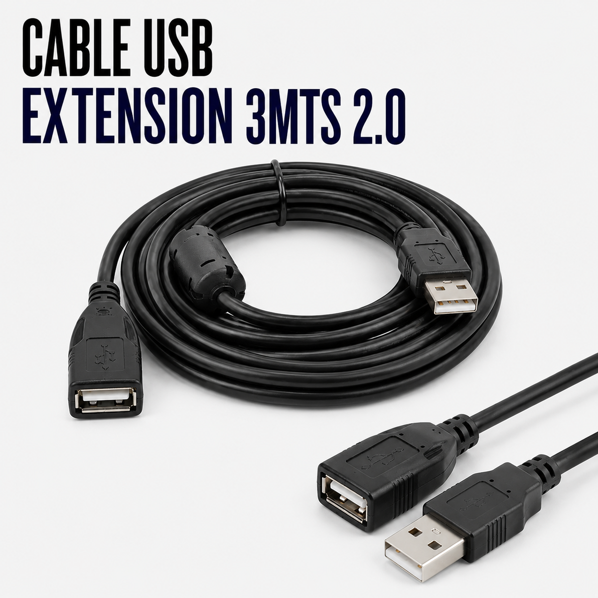 Cable USB Extensión 3 Metros USB 2.0