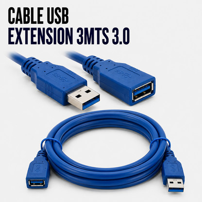 Cable USB Extensión 3 Metros USB 3.0