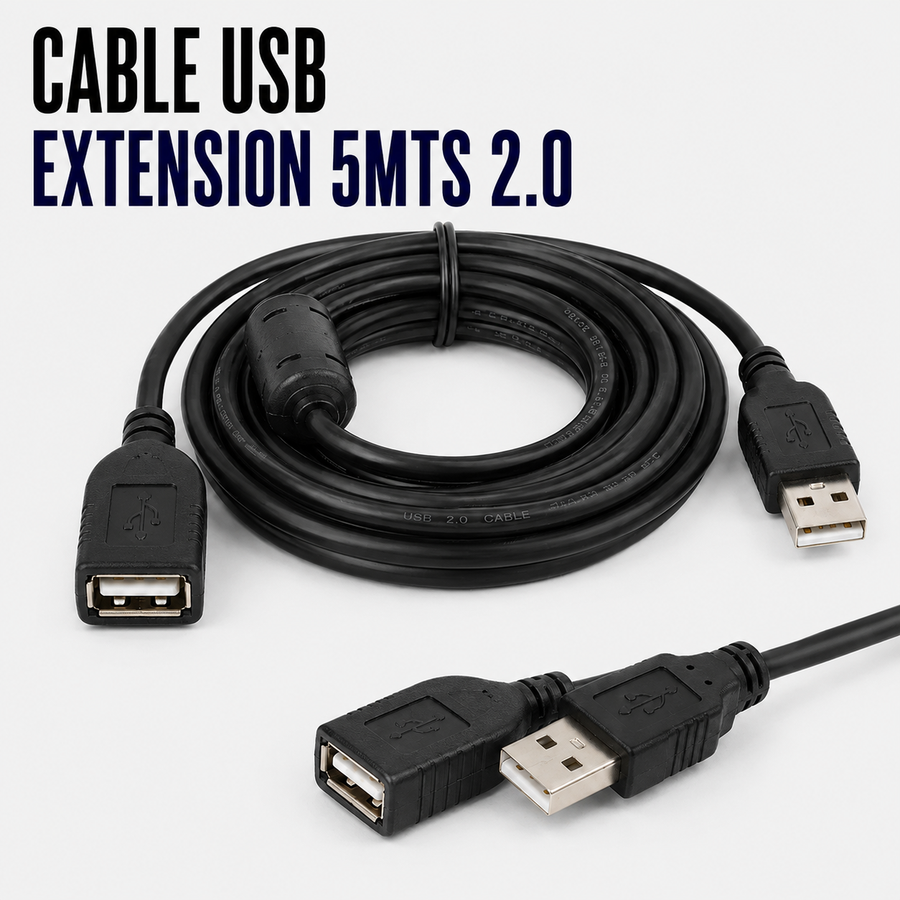 Cable USB Extensión 5 Metros USB 2.0