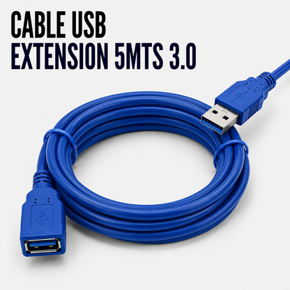 Cable USB Extensión 5 Metros USB 3.0